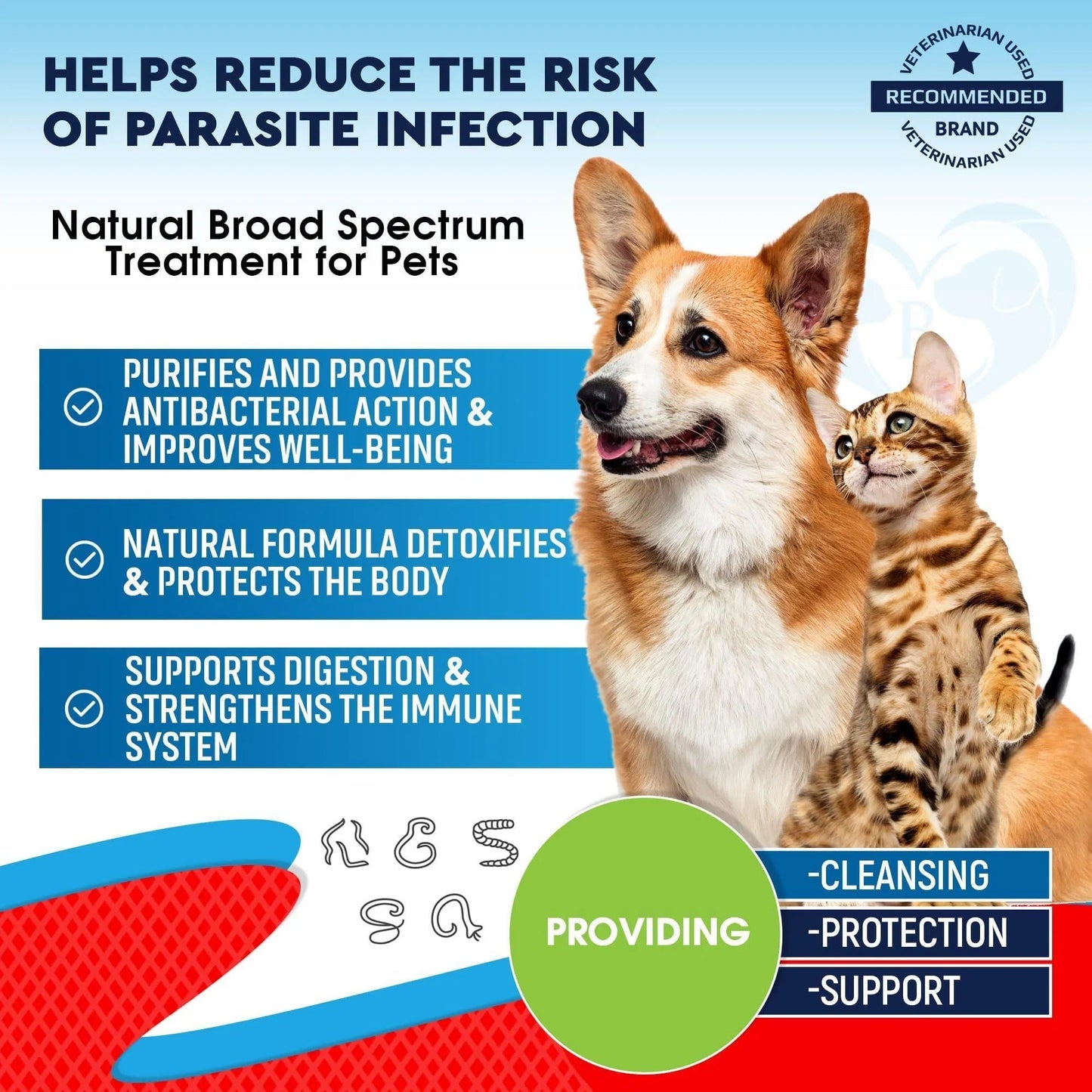 Cats And Dogs Liquid Herbal Medicine And Natural Broad Spectrum Treatment For Tapeworm Whipworm Roundworm And Hookworm Prevention Medication Supplement Drops For Kitten And Puppies Everware Hub