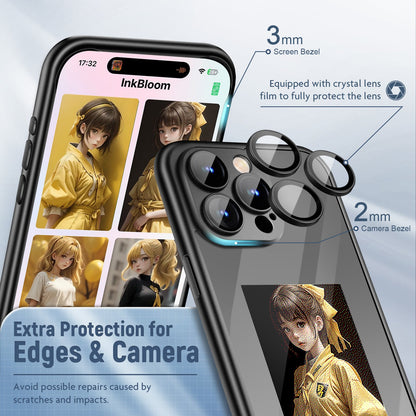 iPhone 15 Pro/Pro Max NFC E-Ink Flip Case – Smart Custom DIY Ink Screen All-Inclusive Phone Cover Everware Hub