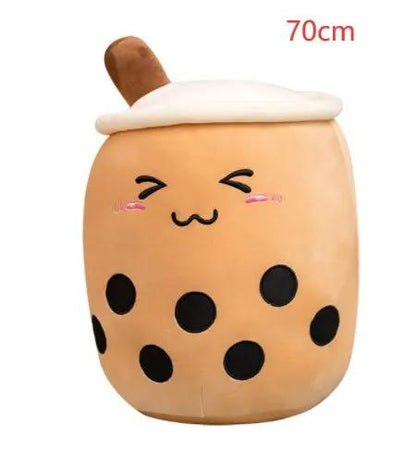 Cute Strawberry Milk Tea Plush Toy – Soft Boba Tea Cup Pillow for Kids, Girls, Birthday Gift, Kawaii Bubble Tea Cushion Everware Hub