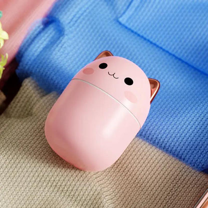 Cute Cat Air Purifier USB, Silent Cool Mist LED Aroma Diffuser Everware Hub