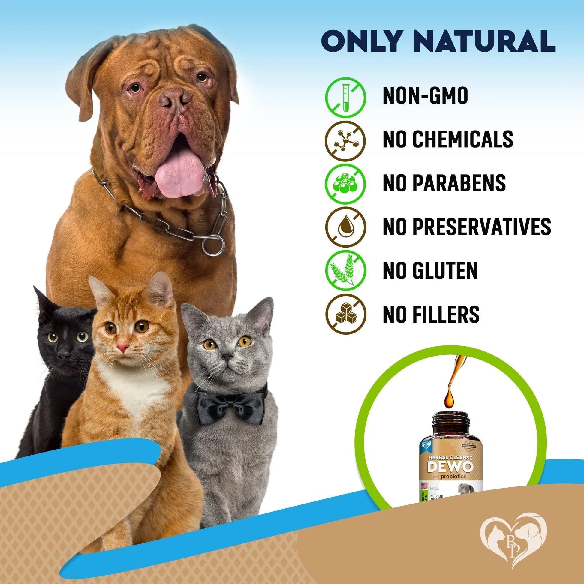 Cats And Dogs Natural Worm Treatment With Probiotic Liquid Herbal Medicine Prevention Medication Supplement Drops For Kitten And Puppies For Daily Use With Pet Food Everware Hub