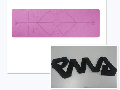 Non-Slip TPE Yoga Mat with Position Line – Eco-Friendly, Anti-Skid Exercise Mat for Beginners & Home Workouts Everware Hub