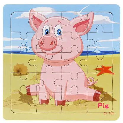 Children’s Wooden Poultry Animal Puzzle – Fun & Educational Everware Hub