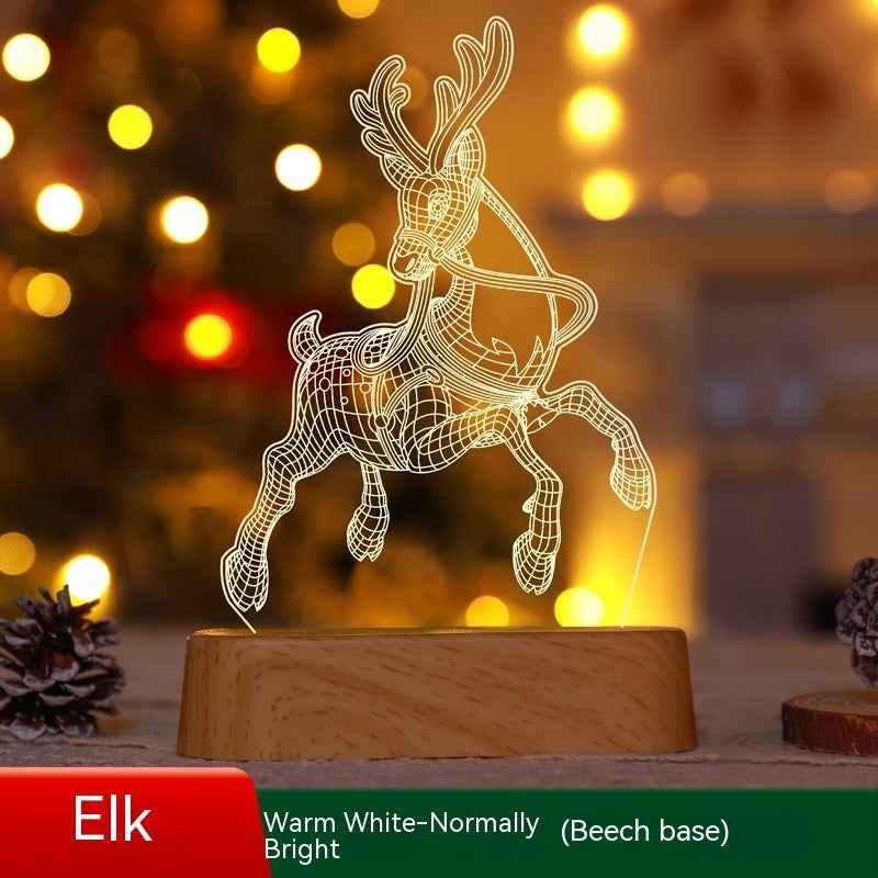 Christmas Decoration 3D Lamp Acrylic LED Night Lights New Year Valentines Day Christmas Kids Gift Christmas Ornaments Everware Hub