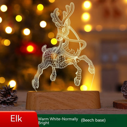 Christmas Decoration 3D Lamp Acrylic LED Night Lights New Year Valentines Day Christmas Kids Gift Christmas Ornaments Everware Hub