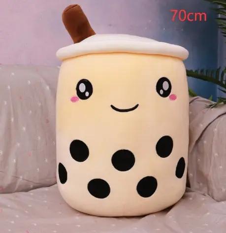 Cute Strawberry Milk Tea Plush Toy – Soft Boba Tea Cup Pillow for Kids, Girls, Birthday Gift, Kawaii Bubble Tea Cushion Everware Hub