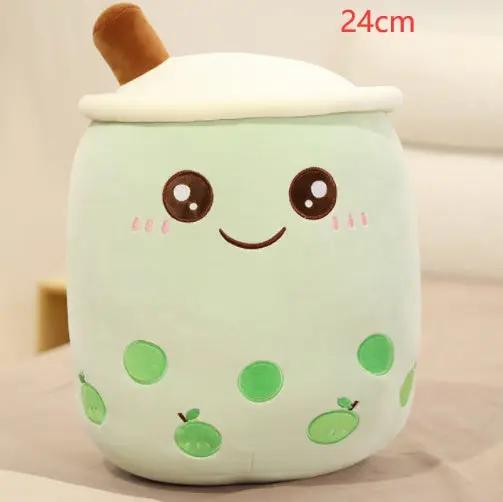 Cute Strawberry Milk Tea Plush Toy – Soft Boba Tea Cup Pillow for Kids, Girls, Birthday Gift, Kawaii Bubble Tea Cushion Everware Hub