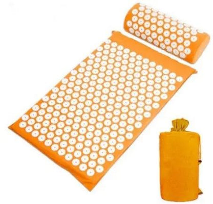 Acupressure Yoga Mat & Pillow Set – Massage Cushion for Back, Neck & Stress Relief Therapy Everware Hub