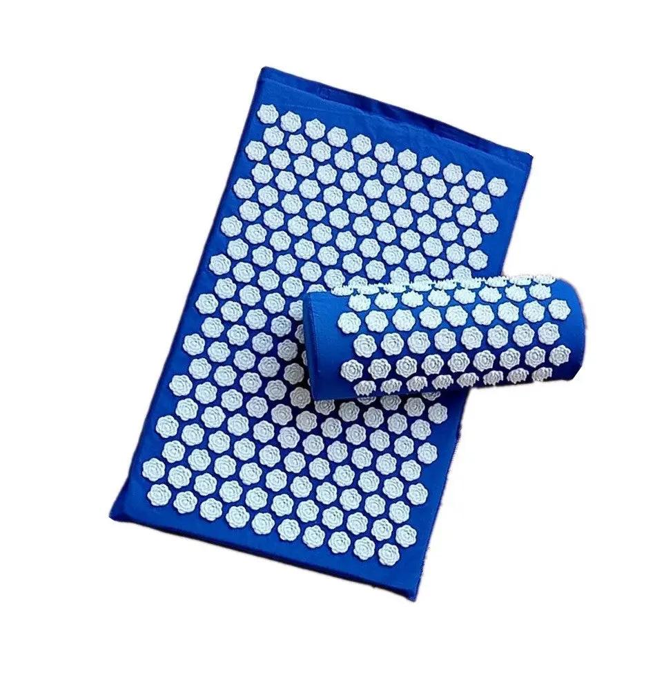 Acupressure Yoga Mat & Pillow Set – Massage Cushion for Back, Neck & Stress Relief Therapy Everware Hub