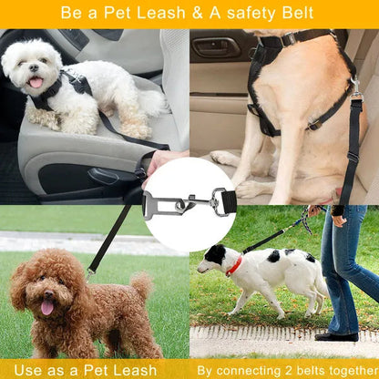 2Pcs Adjustable Pet Seat Belt Leash ,Safety Harness Leads for Dogs & Cats Everware Hub