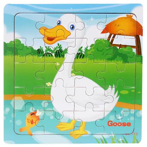 Children’s Wooden Poultry Animal Puzzle – Fun & Educational Everware Hub