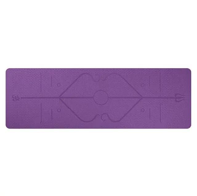 Non-Slip TPE Yoga Mat with Position Line – Eco-Friendly, Anti-Skid Exercise Mat for Beginners & Home Workouts Everware Hub