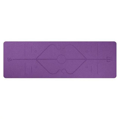 Non-Slip TPE Yoga Mat with Position Line – Eco-Friendly, Anti-Skid Exercise Mat for Beginners & Home Workouts Everware Hub