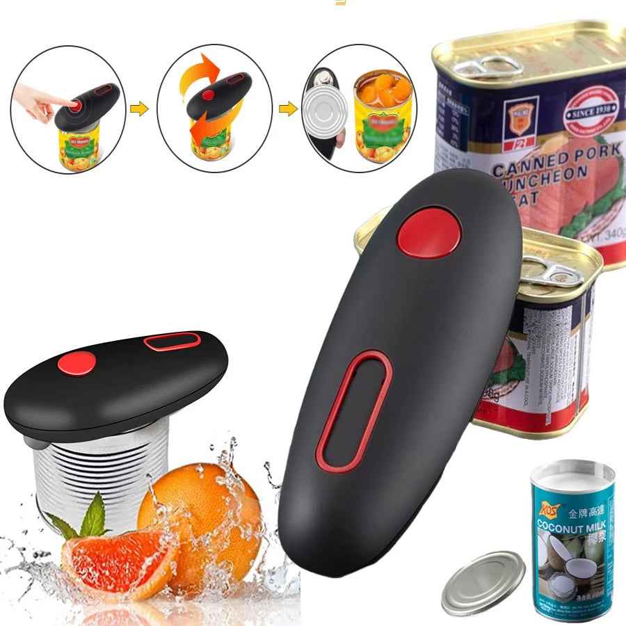 Electric Can Opener Automatic Jar Bottle Can Machine One Touch Portable Kitchen Hand Free Opening Opener Tool Gadgets Everware Hub