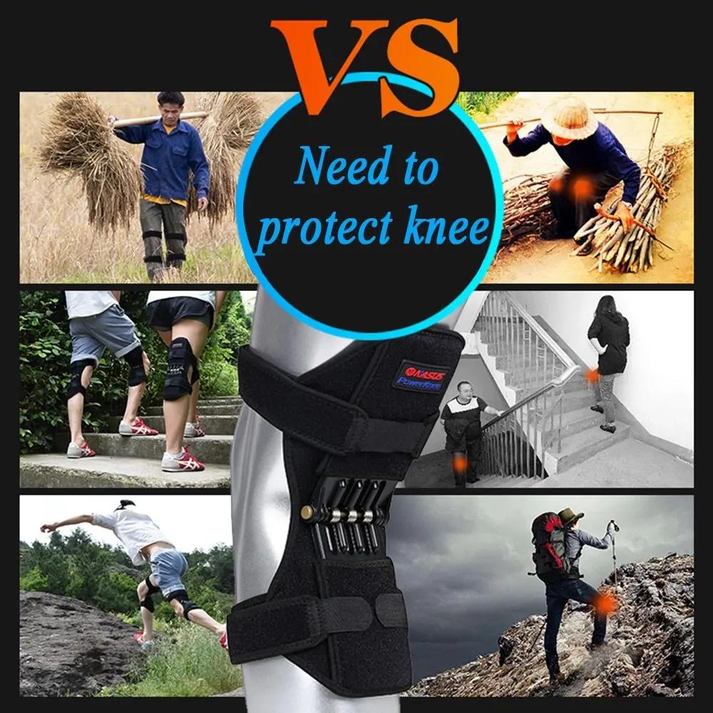 High-Quality Spring Knee Brace Support – Patella Booster for Mountaineering, Squats, and Sports Injury Prevention Everware Hub