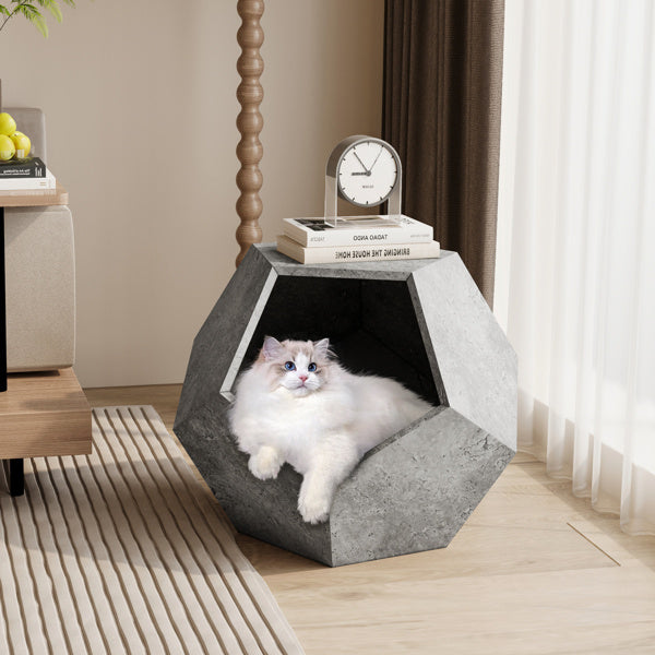 25.98 Inch Modern Pet Furniture, Including Cat Rack Side Table, Sofa Side Table, Flower Pot MDF Multifunctional Furniture, Cement Gray, Prohibited Platform Temu Everware Hub