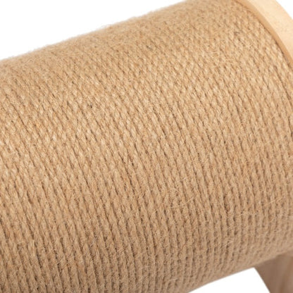 360° Rotating Wooden Cat Scratch Post with Bell, Indoor Cat Scratching Toy Everware Hub