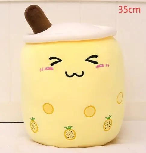 Cute Strawberry Milk Tea Plush Toy – Soft Boba Tea Cup Pillow for Kids, Girls, Birthday Gift, Kawaii Bubble Tea Cushion Everware Hub