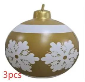 60CM Inflatable Christmas Ornament Ball ,Giant Outdoor PVC Holiday Decoration for Tree, Yard & Events Everware Hub