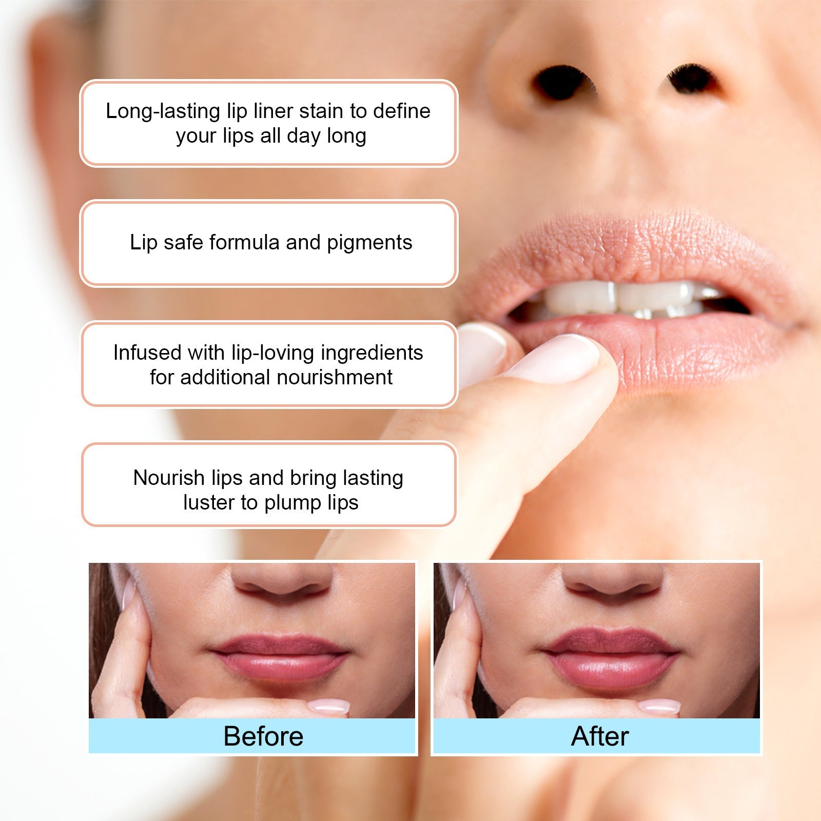 Stripping Lip Liner Outline Waterproof Everware Hub