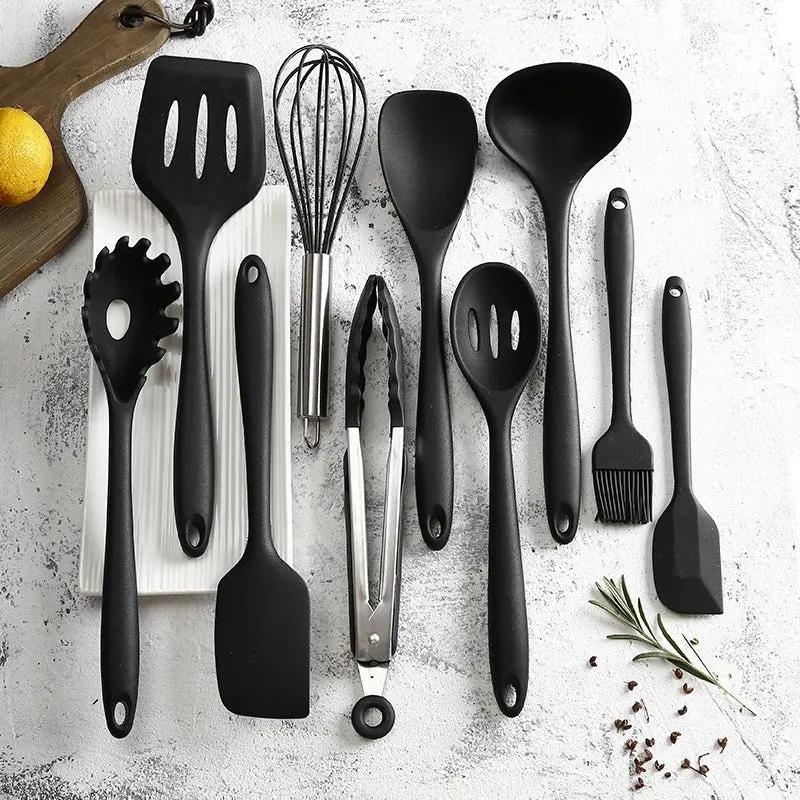 Non Stick Silicone Baking Utensils Black Everware Hub