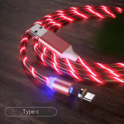 Magnetic LED Fast Charging Cable, Streamer Charging Cord for Type-C, Lightning & Micro USB Devices Everware Hub