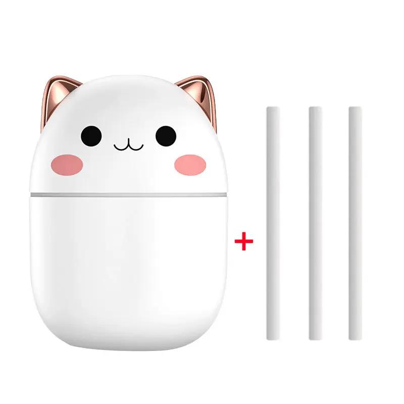 Cute Cat Air Purifier USB, Silent Cool Mist LED Aroma Diffuser Everware Hub