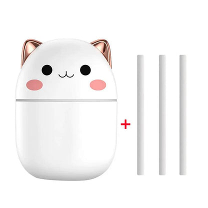 Cute Cat Air Purifier USB, Silent Cool Mist LED Aroma Diffuser Everware Hub