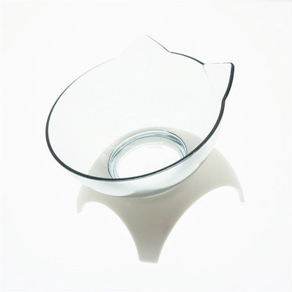 Cat Double Bowl,Elevated Cat Food & Water Bowls for Cervical Spine Protection Everware Hub