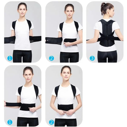 Spine Bending Posture Corrector, Adjustable Back Support Brace for Neck, Shoulder & Upper Back Alignment Everware Hub