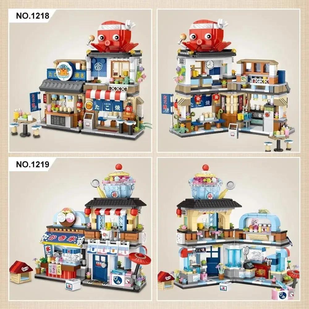 4 PACK Brick Building Set For Kids, 2969 PCS Building Blocks Kit Japanese Street Building Toy Set Gift For 6-15 Years Old Kid And Adult Everware Hub