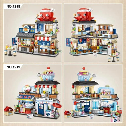 4 PACK Brick Building Set For Kids, 2969 PCS Building Blocks Kit Japanese Street Building Toy Set Gift For 6-15 Years Old Kid And Adult Everware Hub