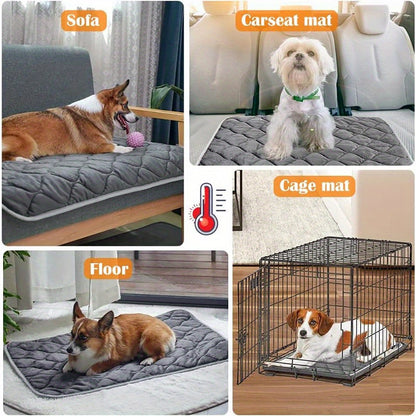 Self-Heating Pet Bed Mat,Thermal Washable Cat & Dog Pad with Non-Slip Bottom Everware Hub