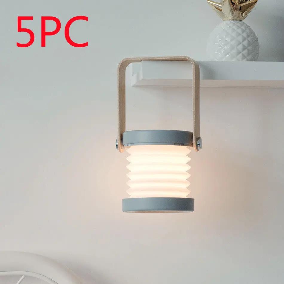 Foldable Touch Dimmable Reading LED Night Light Portable Lantern Lamp USB Rechargeable For Home Decor Everware Hub