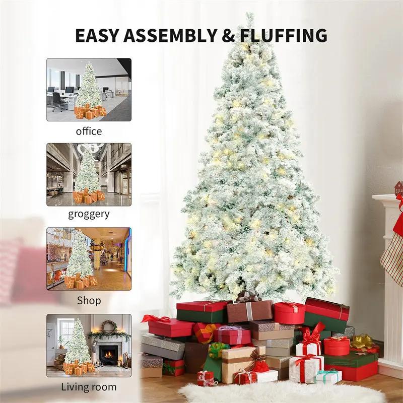 Artificial Snow Christmas Tree – PVC Cedar Tree for Holiday Window & Mall Decorations Everware Hub