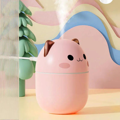 Cute Cat Air Purifier USB, Silent Cool Mist LED Aroma Diffuser Everware Hub