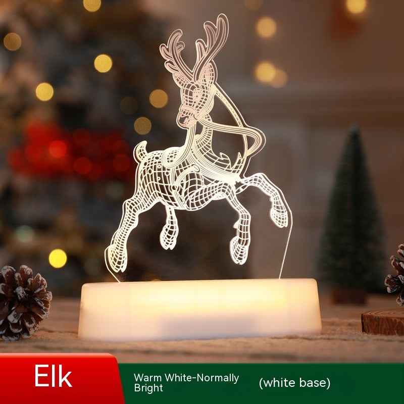 Christmas Decoration 3D Lamp Acrylic LED Night Lights New Year Valentines Day Christmas Kids Gift Christmas Ornaments Everware Hub