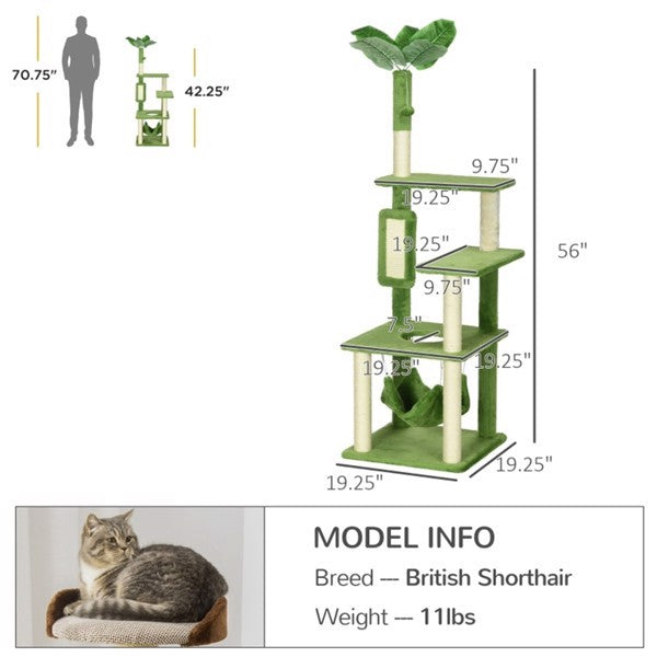 Cattery Cat Climbing Tower Tree – Durable Indoor Cat Furniture Everware Hub