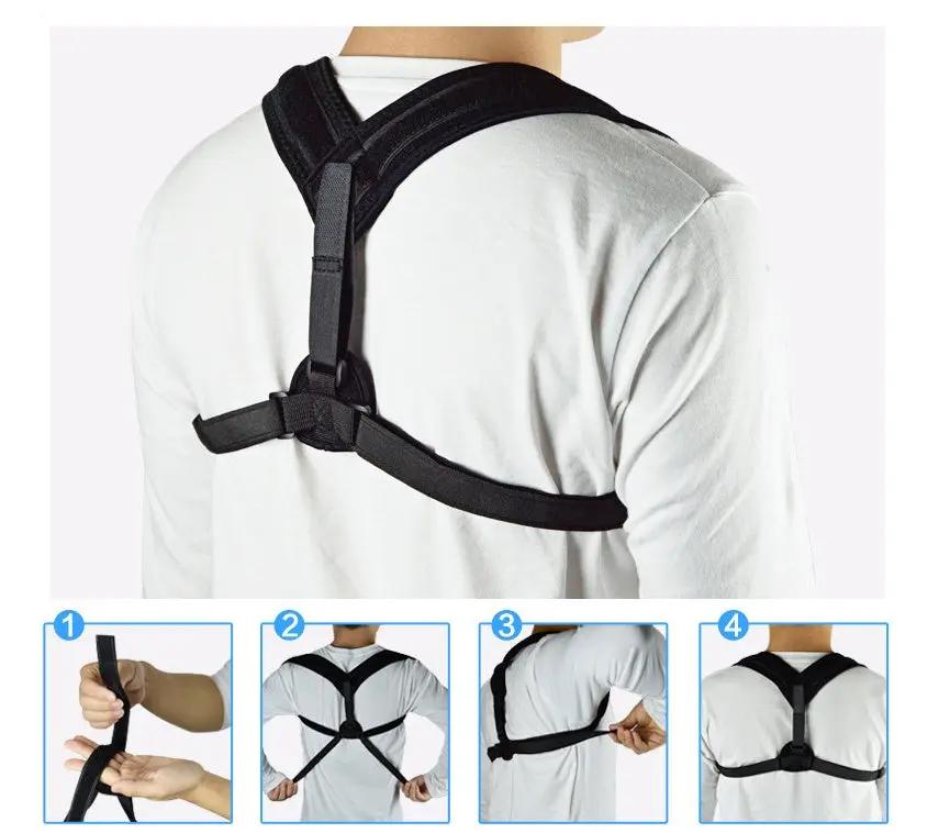 Medical Clavicle Posture Corrector ,Adjustable Back & Shoulder Support Strap for Lower Back Alignment Everware Hub