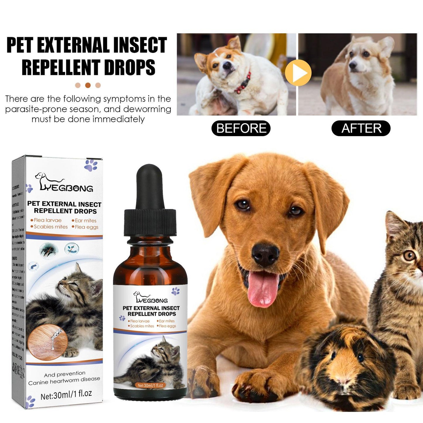 Igbang Pet External Deworming Drops For Cats And Dogs To Remove Ticks And Fleas Everware Hub