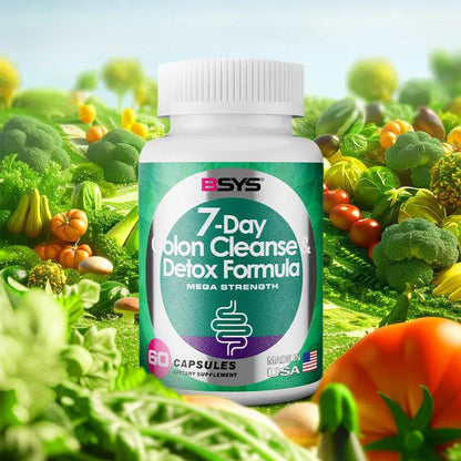 BSYS 7-Day Colon Cleanse & Detox Formula 60 Capsules Natural Digestive & Weight Support Everware Hub