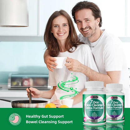 BSYS 7-Day Colon Cleanse & Detox Formula 60 Capsules Natural Digestive & Weight Support Everware Hub