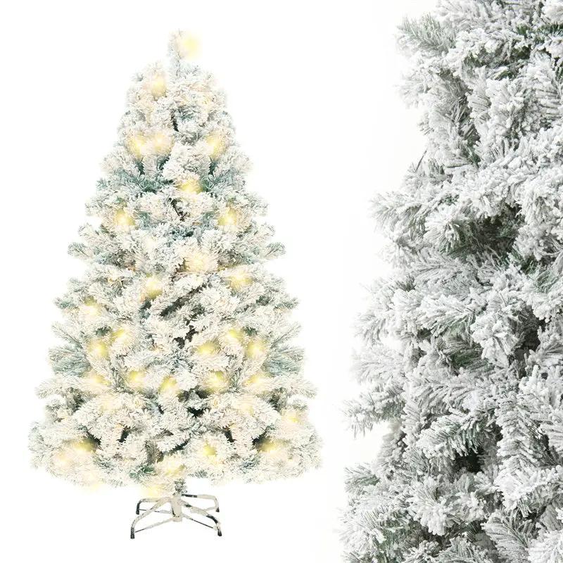 Artificial Snow Christmas Tree – PVC Cedar Tree for Holiday Window & Mall Decorations Everware Hub
