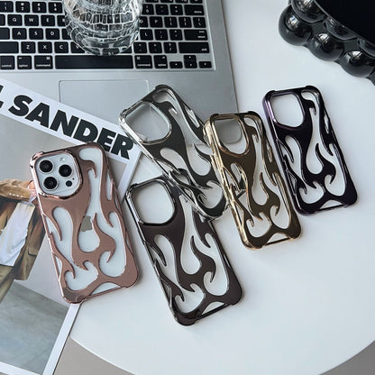 Electroplating Flame Pattern Phone Case – Hollow Heat Dissipation Soft Shell for iPhone & Android Everware Hub