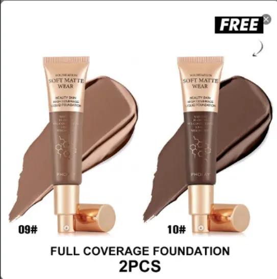 PHOFAY Full Coverage Foundation , Matte Finish, Oil‑Control, Lightweight Everware Hub