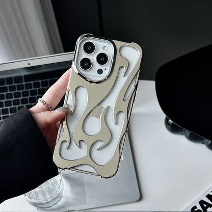 Electroplating Flame Pattern Phone Case – Hollow Heat Dissipation Soft Shell for iPhone & Android Everware Hub