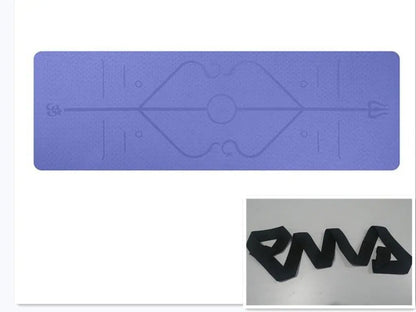 Non-Slip TPE Yoga Mat with Position Line – Eco-Friendly, Anti-Skid Exercise Mat for Beginners & Home Workouts Everware Hub