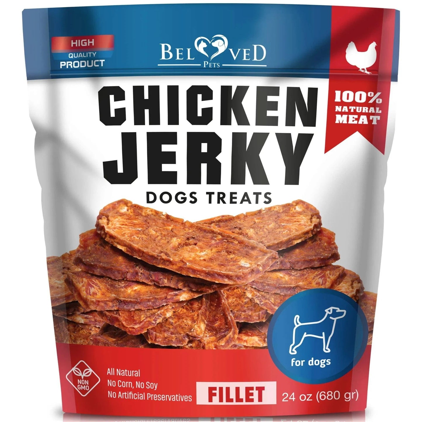 Chicken Jerky Dog Treats – 1.5 lb Grain-Free Organic Strips,High Protein Training Snacks Everware Hub