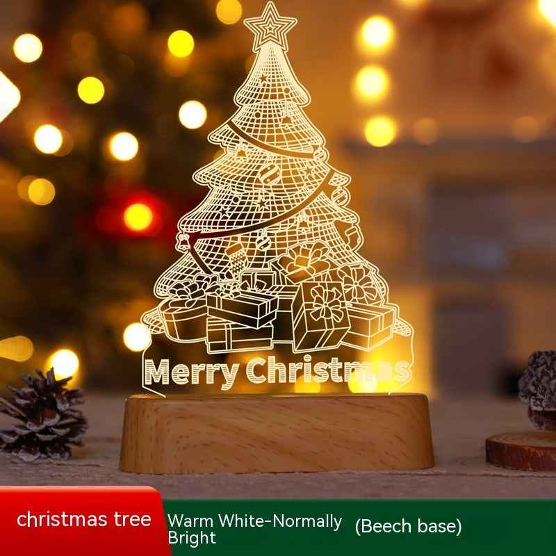 Christmas Decoration 3D Lamp Acrylic LED Night Lights New Year Valentines Day Christmas Kids Gift Christmas Ornaments Everware Hub