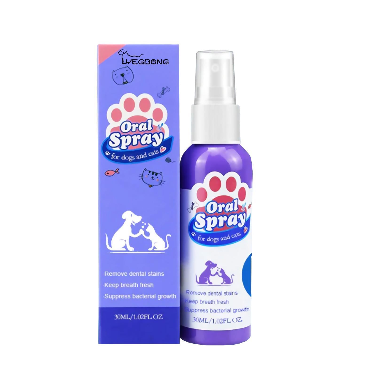 Yegebang Cat And Dog Teeth Cleaning Spray Pet Oral Cleaning Deodorizing Fresh Breath Everware Hub